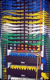 Organized Cable Closet